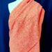 Star-pattern light pink shawl