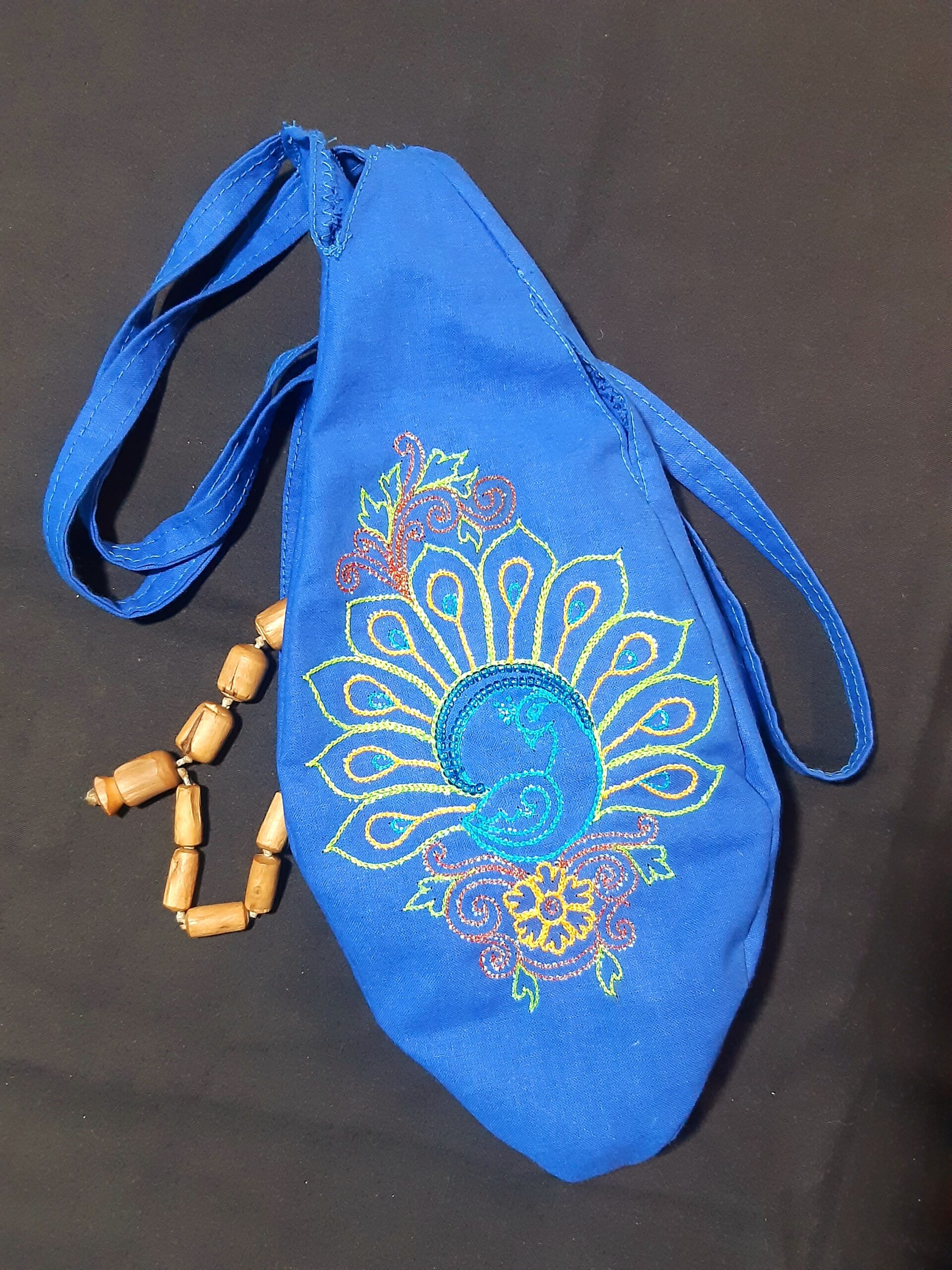 Handpainted Beadbag - Meditating Krishna – I Love Mayapur